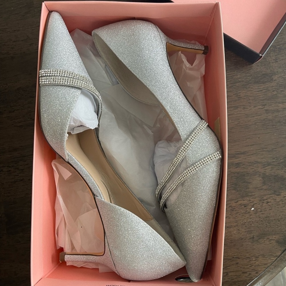 Nina Sparkling Silver Heels